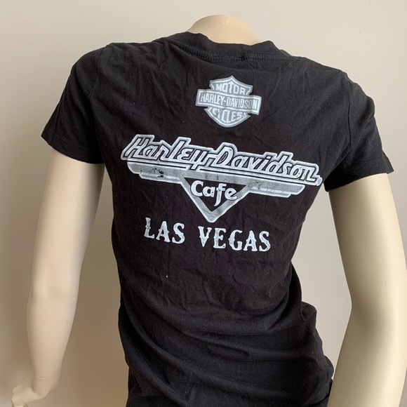 Harley Davidson USA flag v neck tee - Picture 4 of 5